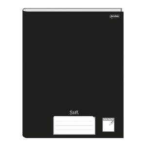 Caderno Capa Dura Universitário sem Pauta Stiff Preto 3411 Jandaia - 5UN