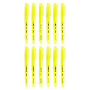 Caneta Marca Texto Amarelo 10500 Make+ - 12UN