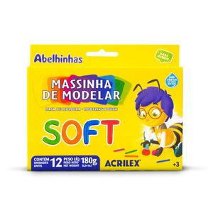 Massa de Modelar 12 Cores Soft 180g 73997 Acrilex - EST