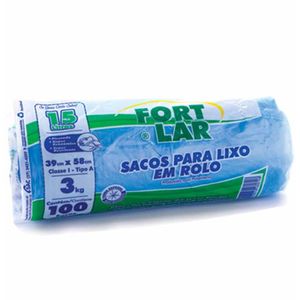 Saco Lixo 15 Litros 39x58cm Azul 14 Fort lar - 100UN