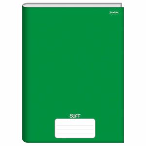 Caderno Capa Dura 1/4 96 Folhas Stiff Verde Jandaia - 5UN