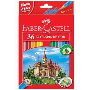 Lápis de Cor com 36 Cores Madeira 0136 Faber-castell - EST