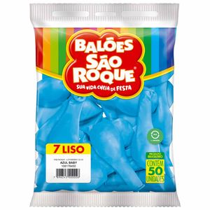 Bola de Soprar Nº 7 Azul baby 6450 São roque - 50UN