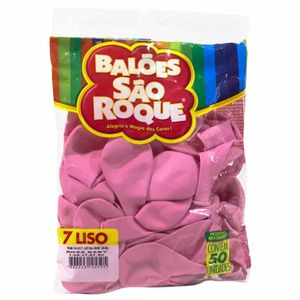 Bola de Soprar Nº 7 Rosa Baby 6750 São roque - 50UN