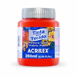 Tinta para Tecido Fosca 250ml Vermelho Fogo 507 Acrilex - UN