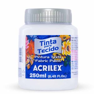 Tinta para Tecido Fosca 250ml Branco 519 Acrilex - UN