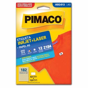 Etiqueta A5Q813 8x13mm Inkjet Laser 2184 Pimaco - 12FL