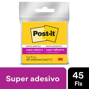 Bloco Adesivo Post it 76x76 Amarelo Neon 45 Folhas 9398 3m - BL