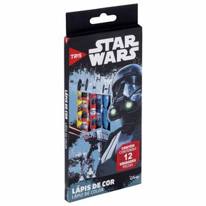 Lápis de Cor Inteiro 12 Cores Star Wars 5267 Tris - 6EST