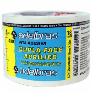 Fita Dupla Face 18x30 PP 0017 Adelbras - 4RL