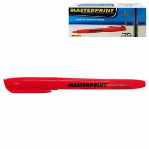 Caneta Marca Texto Vermelho MP612 Masterprint - 12UN