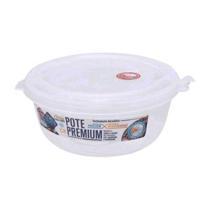 Pote Plástico Redondo 1,8 Litros Transparente 1201 Plastutti - UN