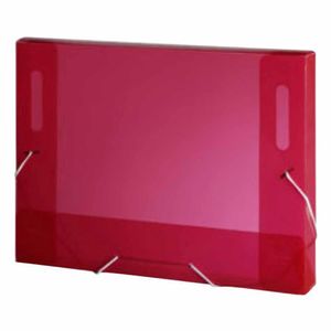 Pasta Plástica Aba Elástica Ofício 4cm Vermelho A40 Plascony - 10UN