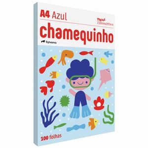 Papel Chamequinho A4 75 g/m² Azul 3223 Chamex - 100FL