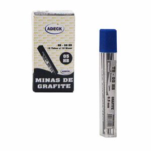 Grafite HB 0,5 mm com 12 Minas Adeck - TB