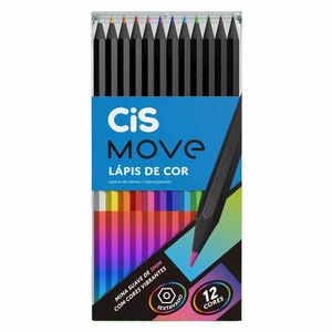 Lápis de Cor Inteiro 12 Cores Move 520685 Cis - EST