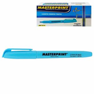 Caneta Marca Texto Azul MP612 Masterprint - 12UN
