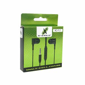 Fone de Ouvido com Microfone Preto XC-F17 X-cell - UN