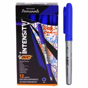 Caneta Permanente para Transp CD DVD 1.1mm Azul 1139 Bic - 12UN