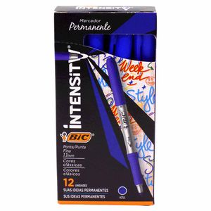 Caneta Permanente para Transp CD DVD 1.1mm Azul 1139 Bic - 12UN