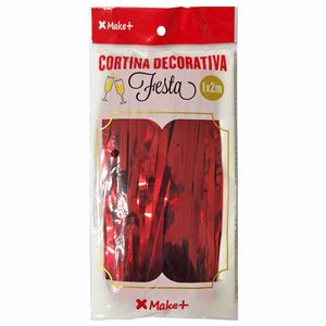 Cortina Acetinada Decorativa Vermelho 5504 Make+ - UN