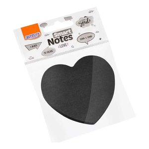 Bloco Adesivo 70x70 Coração Preto 5002 Brw - UN