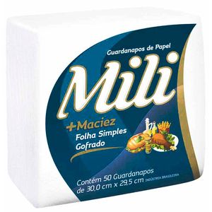 Guardanapo 30x29,5cm Folha Gofrado 1312 Mili - 50UN