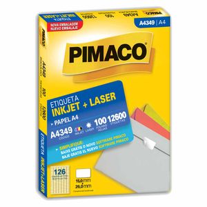 Etiqueta A4349 15x26mm Inkjet Laser 12600 70949 Pimaco - 100FL