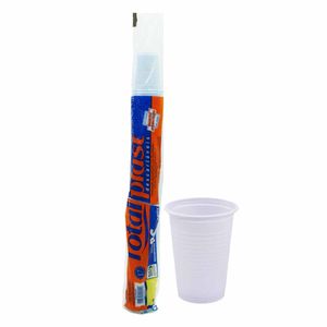 Copo Descartável 80ml Branco Café PS 0101 Totalplast - 100UN