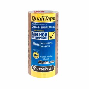 Fita Empacotamento 48mm x 40m Marrom (PP) 0811 Adelbras - 4RL