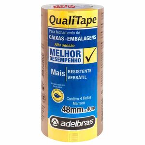 Fita Empacotamento 48mm x 40m Marrom (PP) 0811 Adelbras - 4RL