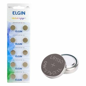 Bateria Alcalina 1,5V LR54 Elgin - 10UN