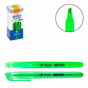 Caneta Marca Texto Fluorescente Verde A2003 Brw - 12UN