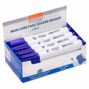 Pincel Marcador Quadro Branco Azul CA3001 Brw - 12UN