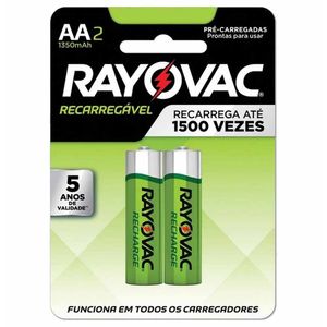 Pilha AA Recarregável 1350MAH 55802 Rayovac - 2UN