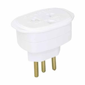 Adaptador 2P + T Universal 10A 250V Branco 1662 Daneva - UN