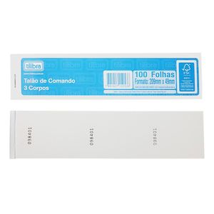 Bloco Comanda Numerada 3 Corpos 100 Folhas 2536 Tilibra - BL