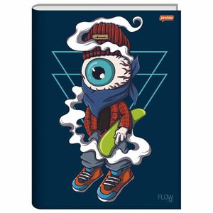 Caderno Capa Dura Universitário 80 Folhas Flow 68749 Jandaia - 5UN