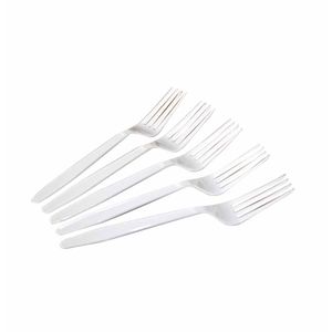 Garfo Descartável Forte Refeição Branco 0037 Clean wave - 50UN