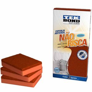 Esponja Multiuso Não Risca Laranja 0344 Tek bond - 3UN