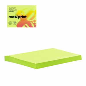 Bloco Adesivo 76x102 Verde Neon 100 folhas 3421 Maxprint - UN