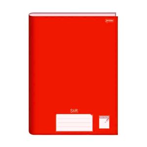 Caderno Capa Dura Universitário sem Pauta Stiff Vermelho 5298 Jandaia - 5UN