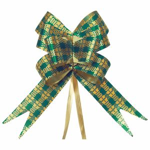 Laço Pronto 17mmx34cm Xadrez Dourado 5229 Make+ - 10UN