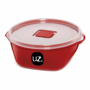 Pote Plástico Redondo 800ml Vermelho Solido UZ206 Uz. - UN