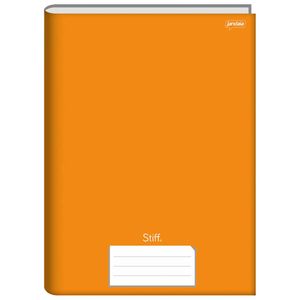 Caderno Capa Dura Universitário 96 Folhas Stiff Laranja 5836 Jandaia - 5UN
