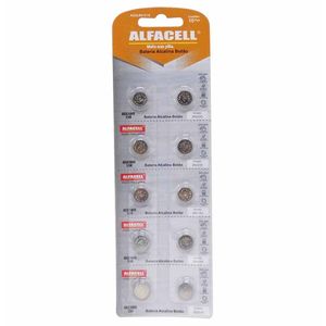 Bateria Alcalina 1,5V AG3/LR41C10 Alfacell - 10UN