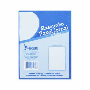Bloco Rascunho 109x156mm 1 Via sem Pauta 50 Folhas 1036 Tamoio - BL