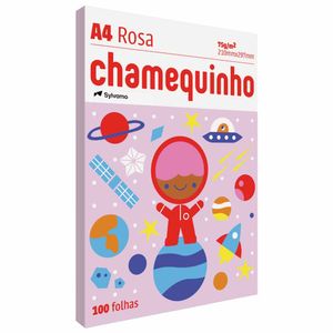 Papel Chamequinho A4 75 g/m² Rosa Chamex - 100FL
