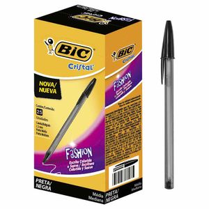 Caneta Esferográfica Cristal Soft 1.2mm Preto 5848 Bic - 25UN