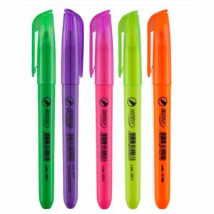 Kit Caneta Marca Texto Fluorescente Cores CA2010 Brw - 5UN